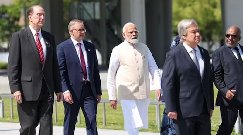 PM Modi wears plastic jacket in G-7 summit | Sangbad Pratidin