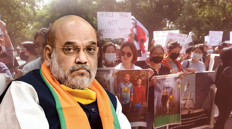 Protests outside Amit Shah's residence as unrest in Manipur escalates further | Sangbad Pratidin