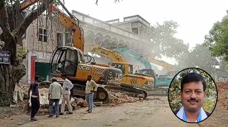 MLA Jibankrishna Saha's house demolished after Calcutta HC order । Sangbad Pratidin