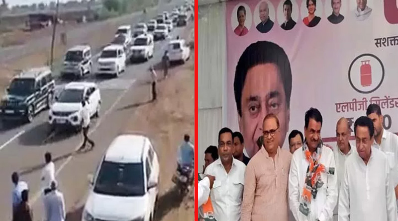 সঙ্গে ৪০০ গাড়ির কনভয়! সাইরেন বাজিয়ে বিজেপি ছেড়ে কংগ্রেসে সিন্ধিয়া অনুগামী নেতা