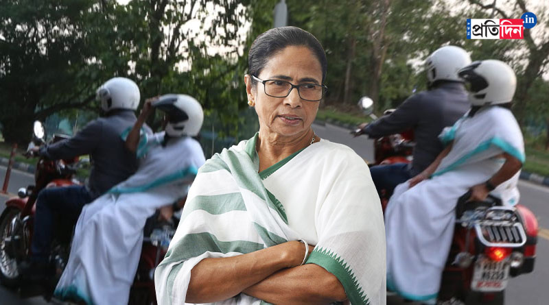 WB CM Mamata Banerjee is on Bike toward SSKM hospital | Sangbad Pratidin