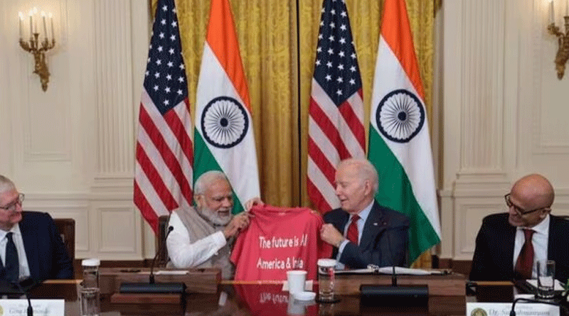 'Future Is AI — America And India', Biden Gifts PM Modi Special T-Shirt this quote