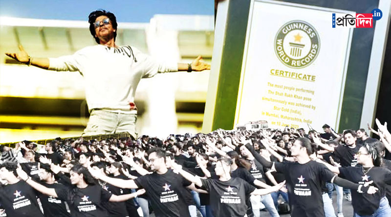 Shah Rukh Khan makes rare appearance at Mannat, his fans create unique Guinness World Record | Sangbad Pratidin