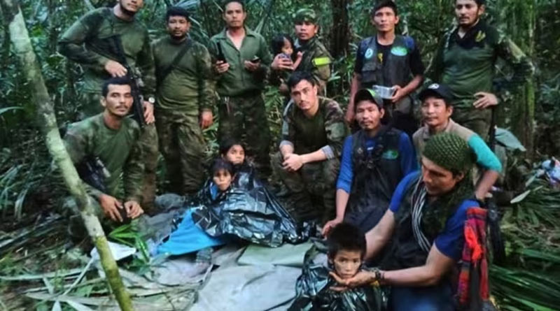 4 children survived after plane crash in Colombian Amazon after 40 days | Sangbad Pratidin
