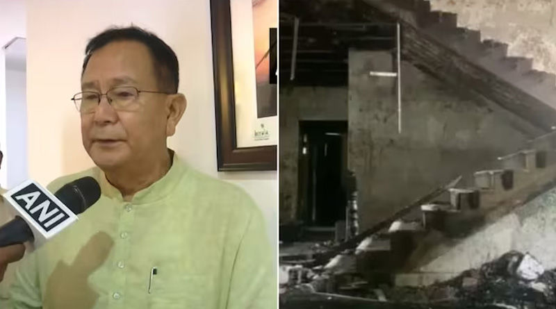 Union minister residence burnt in Manipur, he slams BJP government | Sangbad Pratidin