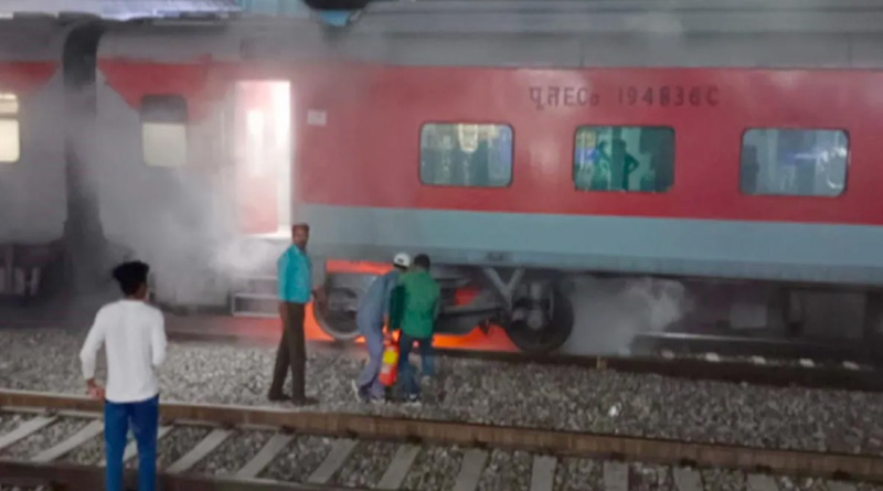 Durg-Puri Express caught fire at Odisha, no casualties reported | Sangbad Pratidin