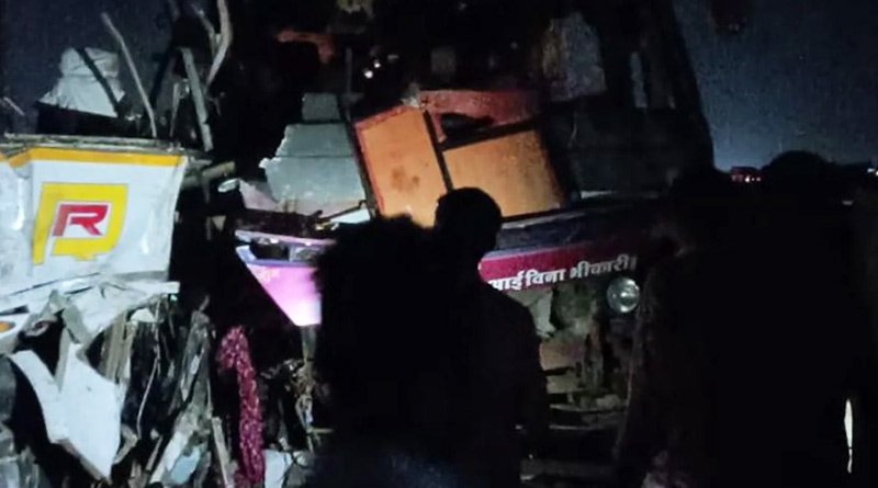 At least 6 Killed As 2 Buses Collide In Maharashtra's Buldhana District | Sangbad Pratidin