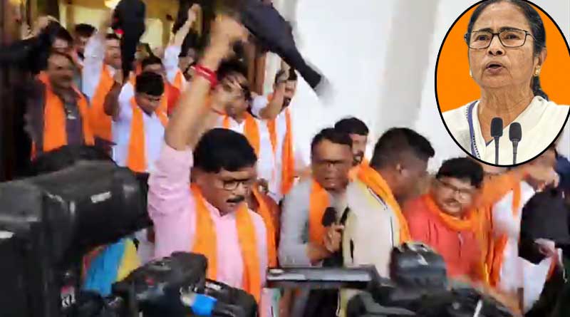 BJP showed black flag to CM Mamata Banerjee at Assembly on Nandigram issue | Sangbad Pratidin