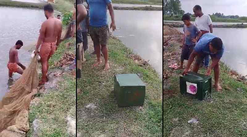 Fishermen found a ballot box from pond in North Dinajpur । Sangbad Pratidin