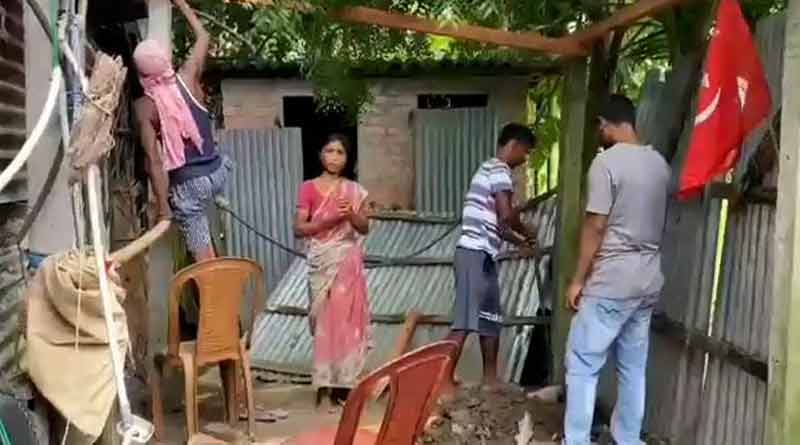 CPM candidate of Jalpaiguri makes house for old lady after winning in Panchayat Election | Sangbad Pratidin