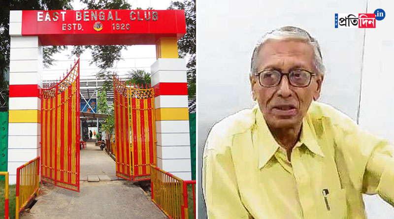 পরম্পরা রক্ষা করে লাল-হলুদে টাকা দিচ্ছেন তিরাশির সমরেশ