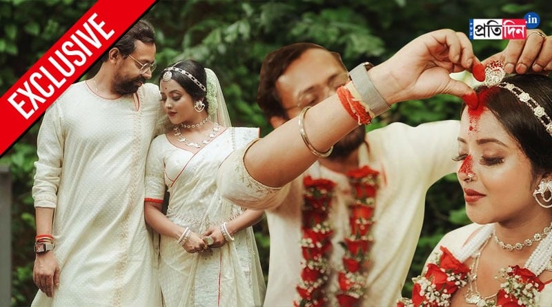 Actress Shruti Das wore white saree, silver jewellery instead of Red Benarasi, gold | Sangbad Pratidin