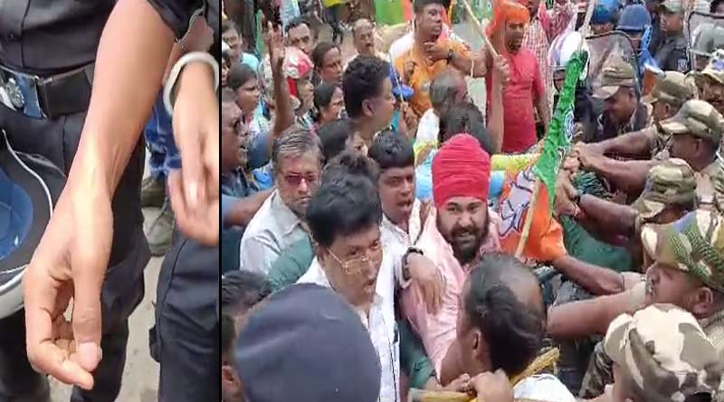 মহিলা পুলিশকর্মীর হাতে কামড়, বিডিও অফিস ঘেরাও কর্মসূচি ঘিরে রণক্ষেত্র রাজারহাট