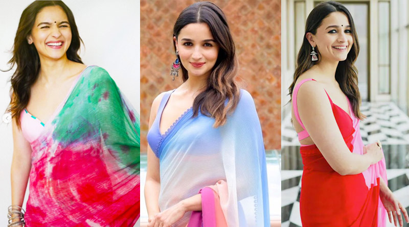 Fashion: This Puja you can clad Chiffon Saree like Alia Bhatt | Sangbad Pratidin