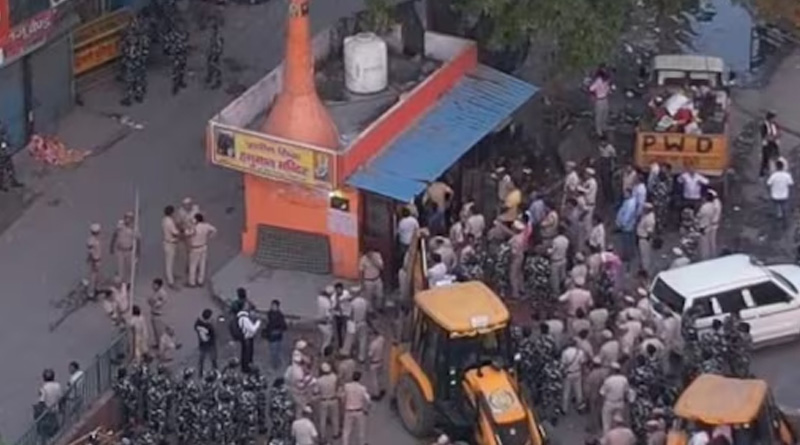 Hanuman Mandir and Dargah demolished in Delhi during anti encroachment drive | Sangbad Pratidin