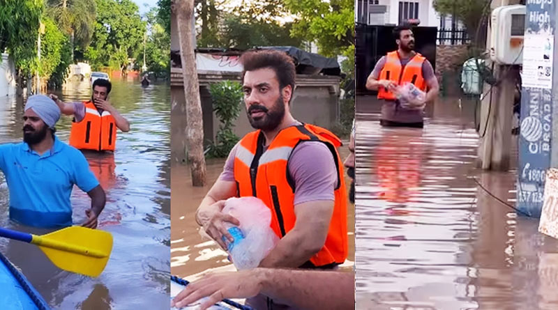 Ek Tha Tiger Fame Gavie Chahal Provides Aid To Flood Affected Punjab People | Sangbad Pratidin