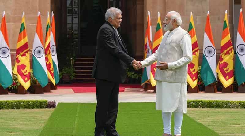 President of Sri Lanka Ranil Wickremesinghe came to India to visit Narendra Modi। Sangbad Pratidin
