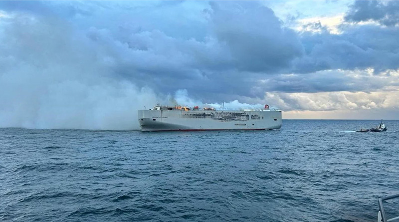 Massive fire in cargo ship in Netherlands, 1 Indian crew died | Sangbad Pratidin