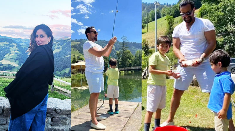 Saif Ali Khan goes fishing with Taimur and Jeh in Europe, Kareena Kapoor smiles | Sangbad Pratidin