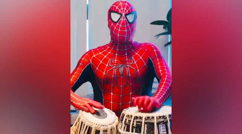 Tabla Performance of Spider-Man delights internet। Sangbad Pratidin