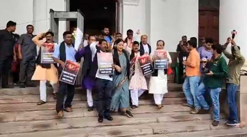 BJP protest at WB Assembly on JU student death issue, walks out | Sangbad Pratidin