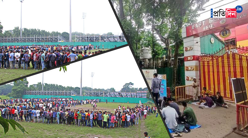 মরশুমের প্রথম ডার্বিতে টিকিটের জন্য হাহাকার, ইস্ট-মোহন তাঁবুতে লম্বা লাইনে সমর্থকরা