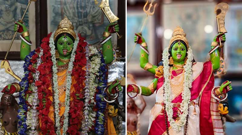 Green Kaali worshipped in Hoogly as sign of Krishna-Kali coexistence | Sangbad Pratidin