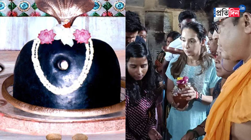 তারকেশ্বর মন্দিরে অভিষেকপত্নী রুজিরা, মেয়েকে সঙ্গে নিয়ে দিলেন পুজো