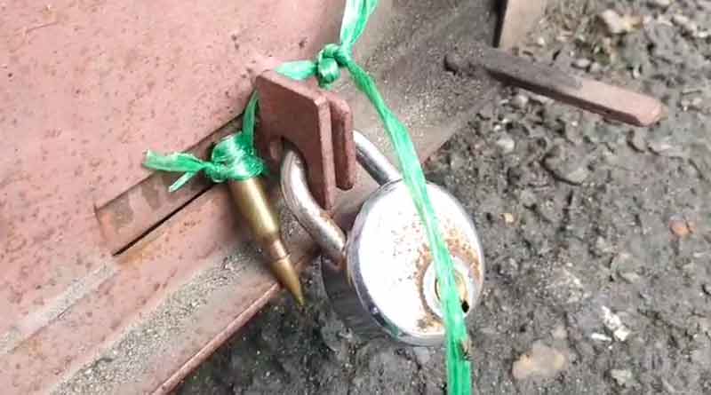 Bullet found from lock of TMC leader's shop । Sangbad Pratidin