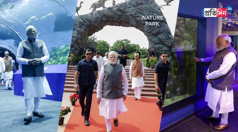 PM Modi's day out in Gujarat's Aquatic Gallery | Sangbad Pratidin