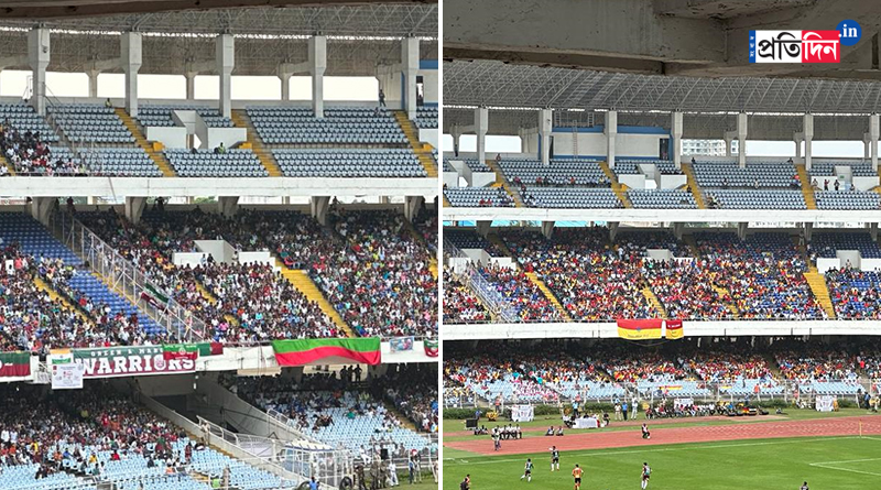 Empty stands in Durand Cup Derby, fans question । Sangbad Pratidin