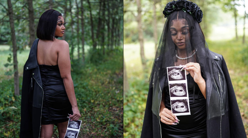 US woman's bizarre 'funeral-themed' pregnancy shoot goes viral। Sangbad Pratidin