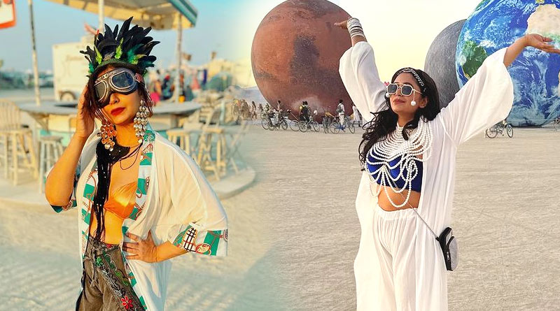 পৃথিবীতেই মহাকাশ, গ্রহের মাঝে ক্যামেরার সামনে পোজ দিলেন ঋতাভরী, ব্যাপার কী?