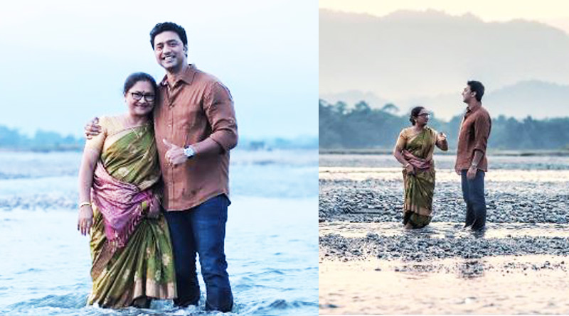 MP actor Dev shares photo with Mother in between Pradhan shooting | Sangbad Pratidin