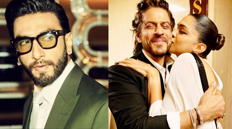 Deepika Padukone plants kiss on SRK’s cheek, husband Ranveer Singh reacts | Sangbad Pratidin