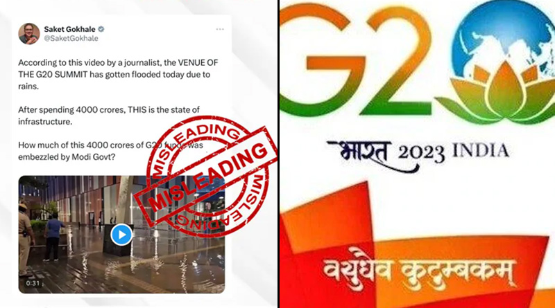 Central Govt slams waterlogging video of G20 summit venue, says it is misleading | Sangbad Pratidin