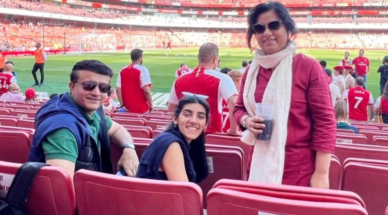Sourav Ganguly visited Emirates Stadium with family to watch Manchester United vs Arsenal match | Sangbad Pratidin