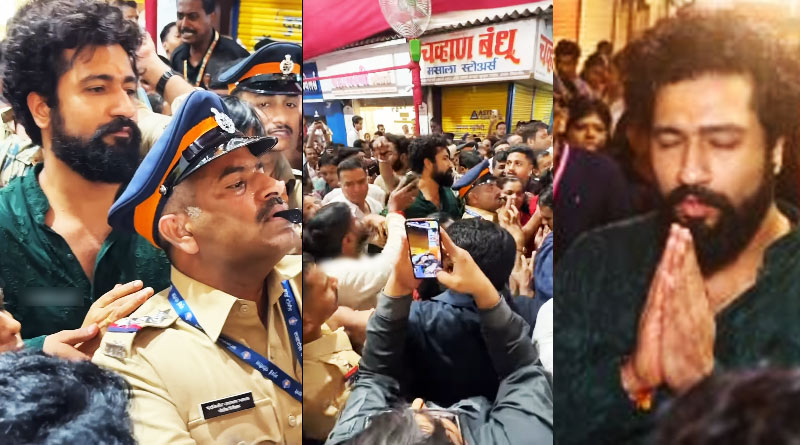 Vicky Kaushal Gets Stuck In MASSIVE Crowd at Lalbaugcha Raja | Sangbad Pratidin