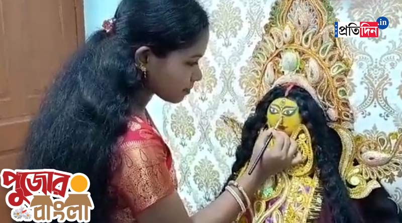 Durga Puja 2023: Artist makes Durga idol out of lemon at Kakdweep । Sangbad Pratidin