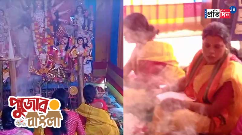 Durga Puja 2023: For the first time, two women priests perform Durga Puja at Bamangola, Maldah | Sangbad Pratidin