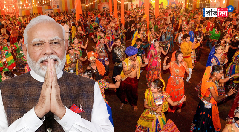 PM Narendra Modi unveils new Garba song penned by him, Maadi | Sangbad Pratidin