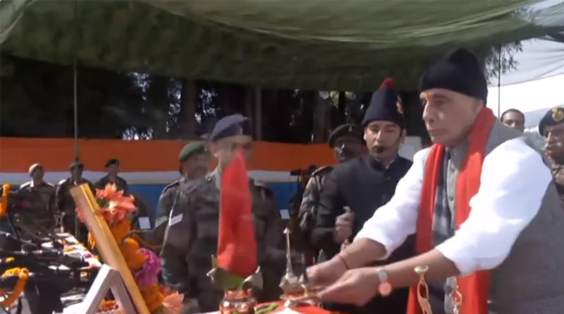 Union Minister Rajnath Singh Observes Shastra Puja In Tawang। Sangbad Pratidin