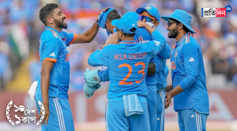 ICC World Cup 2023 IND vs BAN: Jasprit Jasprit Bumrah cleans up Mahmudullah with a yorker. bangladesh scored 256 runs against Team India। Sangbad Pratidin