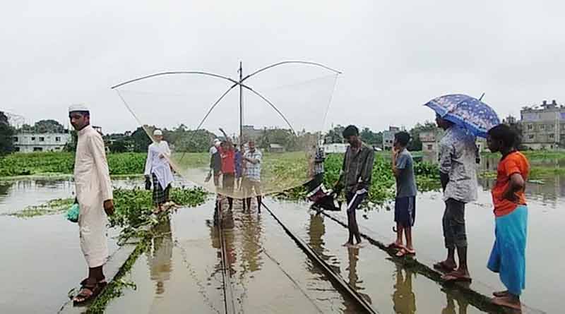 Rail lines were drift away in Bangladesh due to heavy rain। Sangbad Pratidin