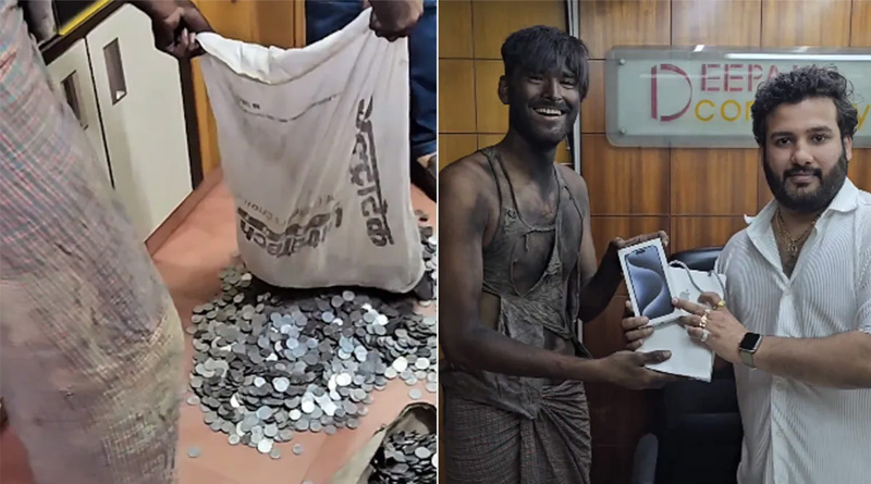 Man Dressed As Beggar Goes To Buy iPhone 15 With Full Of Coins | Sangbad Pratidin