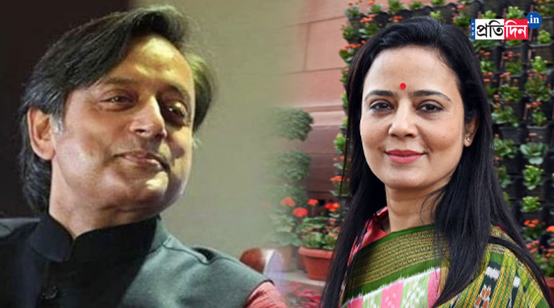 Mahua Moitra reacts to viral picture of raising a toast with Shashi Tharoor and blames BJP | Sangbad Pratidin