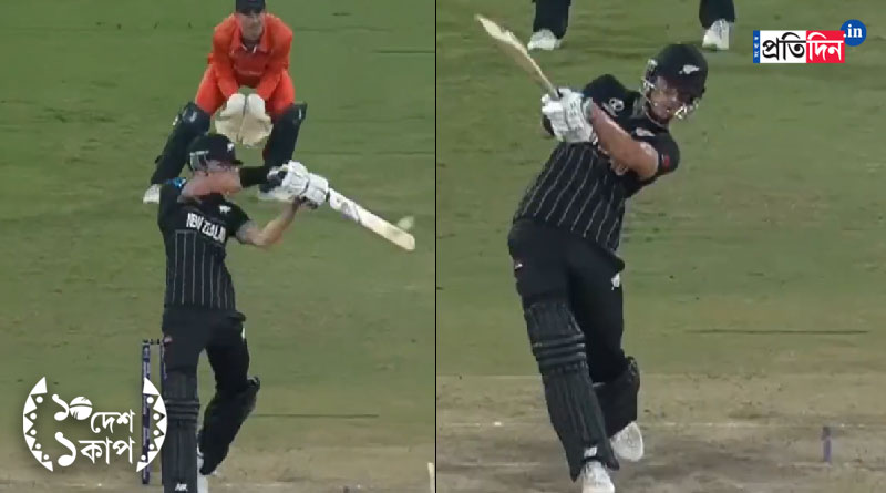 ICC World Cup 2023: Mitchell Santner scored 13 runs from just one delivery । Sangbad Pratidin