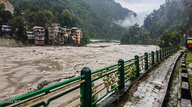 14 dead, 102 missing in Sikkim Flood। Sangbad Pratidin