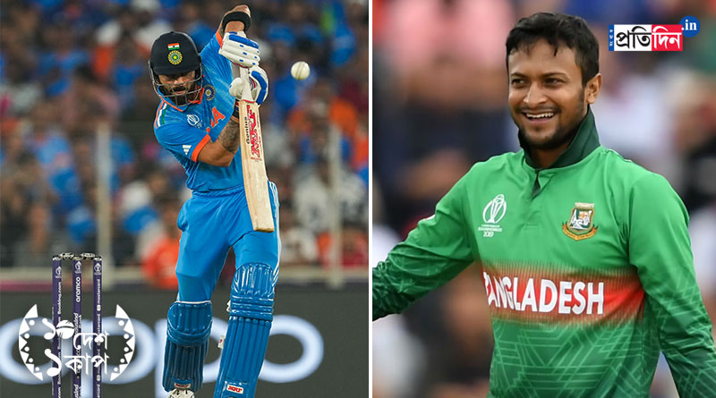 ODI World Cup 2023: ‘পাঁচবার আউট করেছি বিরাটকে’, ভারতের বিরুদ্ধে নামার আগে ‘হুমকি’ শাকিবের
