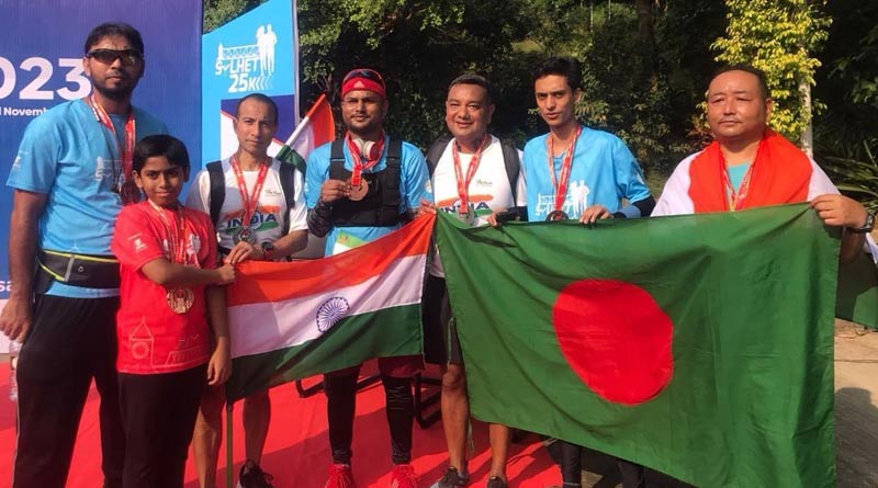 Indian tricolour flies in Sylhet, Bangladesh after success of Darjeeling runner in marathon | Sangbad Pratidin